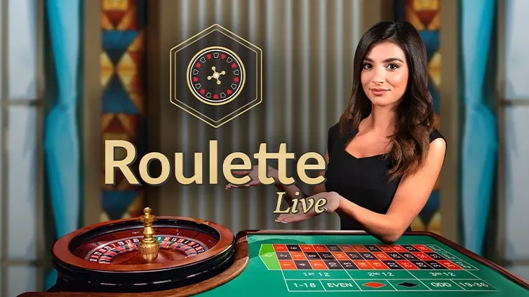Roulette Live Croupier donna presenta roulette live al tavolo da gioco
